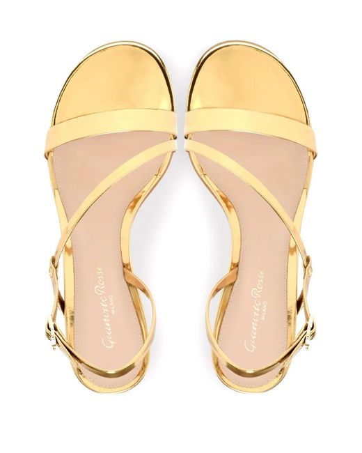Gianvito Rossi Metallic Betsey Strapy Sandals