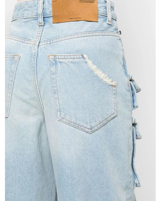 Off-White c/o Virgil Abloh Blue Bleach Multipocket Cargo Jeans