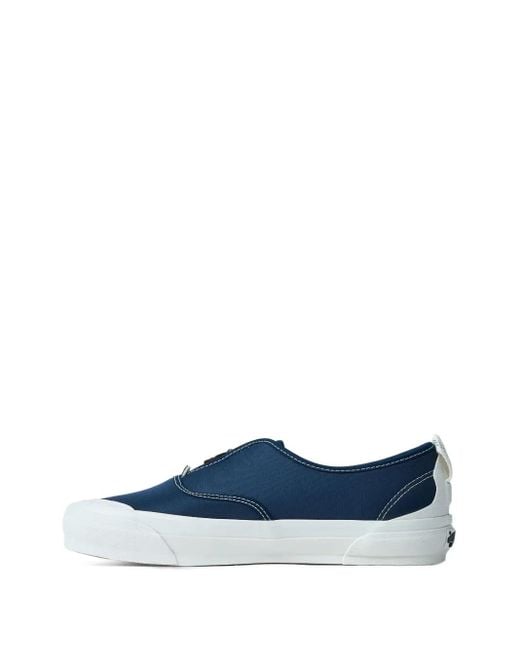 Vans Blue Front-Zip Round-Toe Sneakers for men
