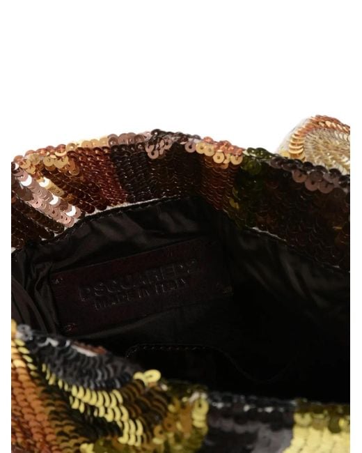 DSquared² Metallic Sequin-Embellished Messenger Bag for men