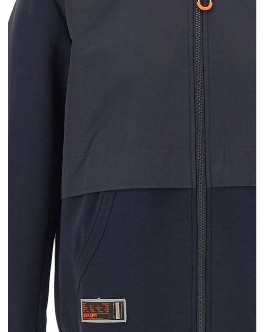Dekker Blue Drawstring Hooded Sweatshirt for men