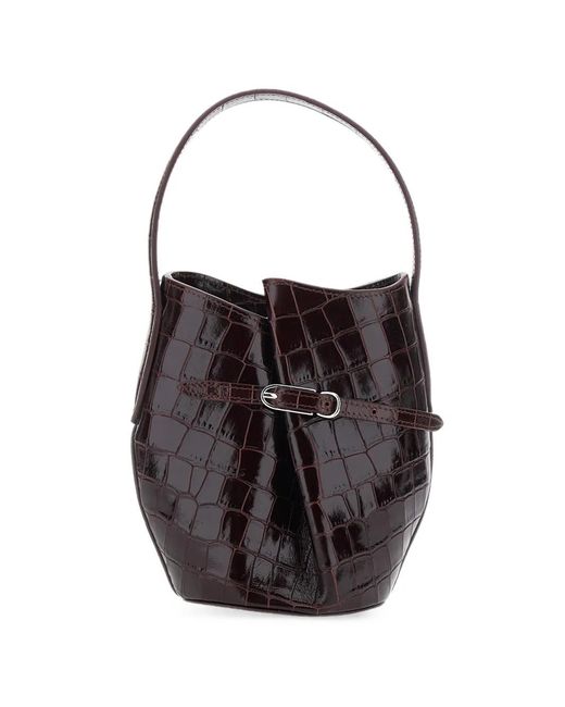 Liffner Black Croc-Effect Shoulder Bag
