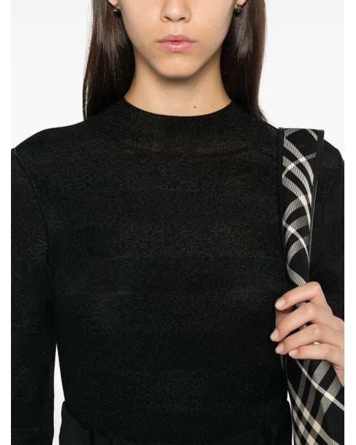 Emporio Armani Black Striped Crewneck Sweater
