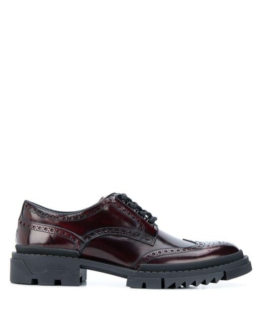 Versace Red Chunky Brogues for men