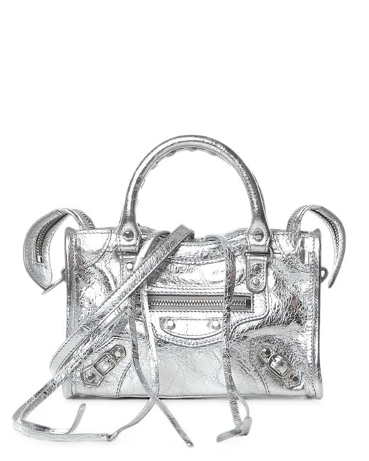 Balenciaga Metallic Leather Shoulder Bag