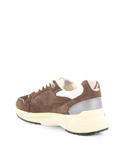 Autry Brown Color Block Sneakers for men