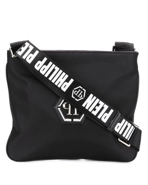 Philipp Plein Black Logo Strap Shoulder Bag for men