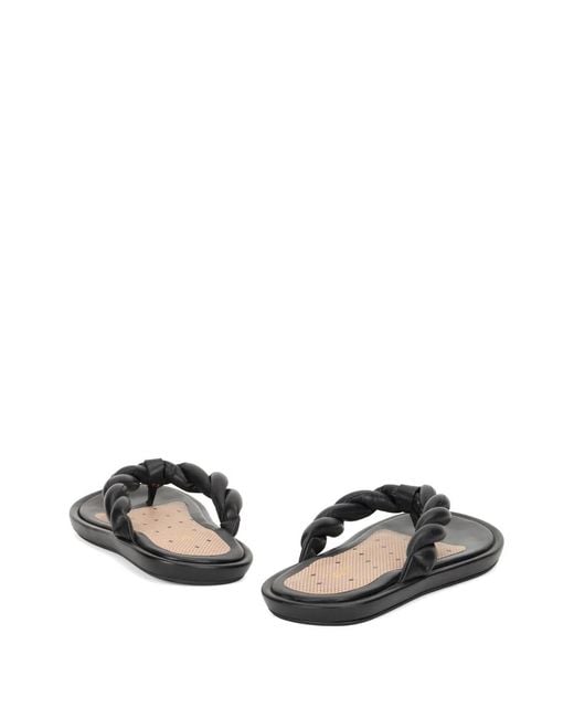 Red(v) White Braided-Straps Flip Flops