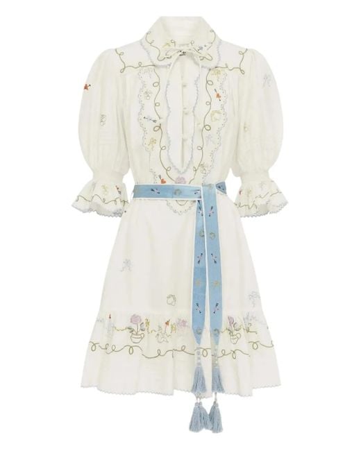 Vestido corto Giulia ALÉMAIS de color White