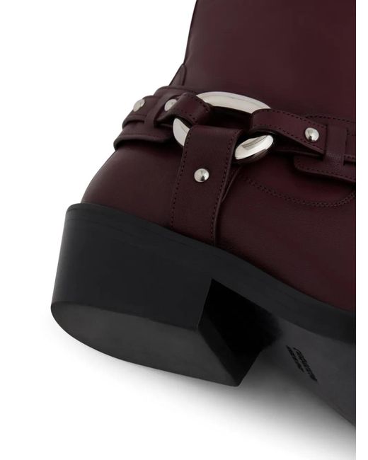 Rabanne Purple Xl Link Biker Boots