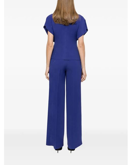 Nissa Blue Draped Top
