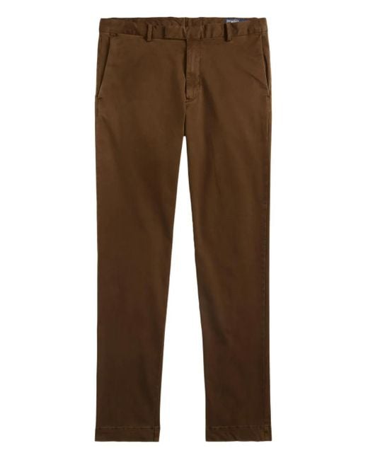 Polo Ralph Lauren Katoenen Broek Met Platte Voorkant in het Brown voor heren