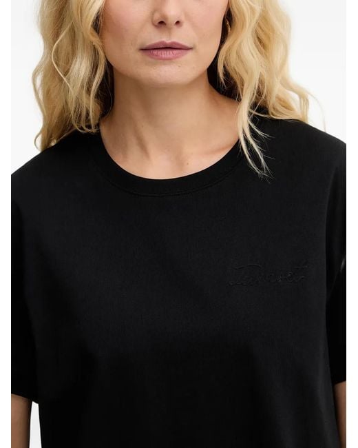 Twinset Black Logo-Embroidered T-Shirt