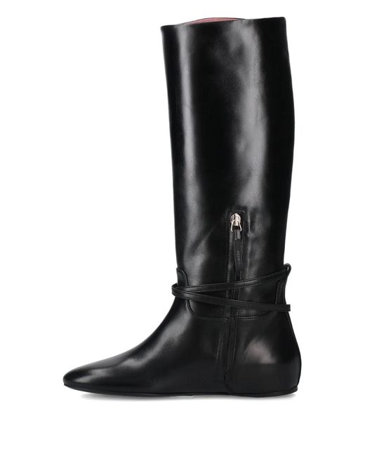 Premiata Black Buckle Strap Boots