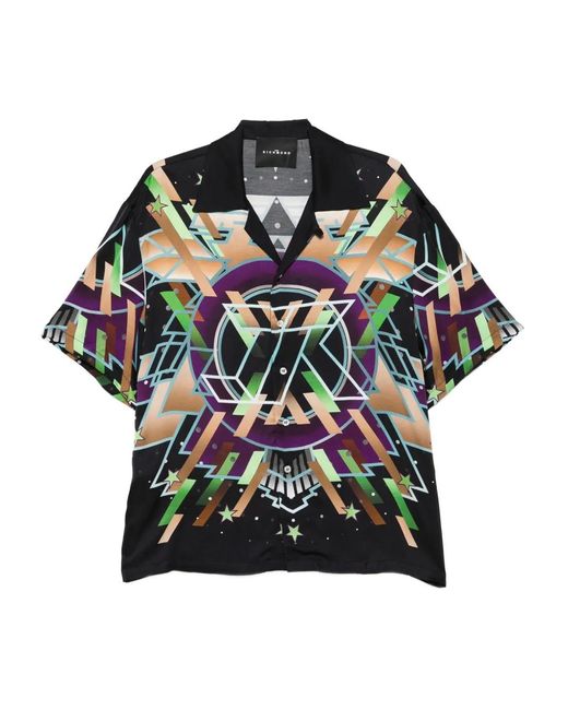 John Richmond Green Geometric-Print Shirt for men