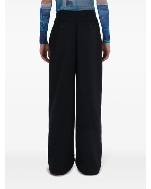 J.W. Anderson Black Woolen Loose Trousers for men