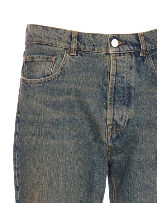 AMISH Gray Whiskering-Effect Jeans for men