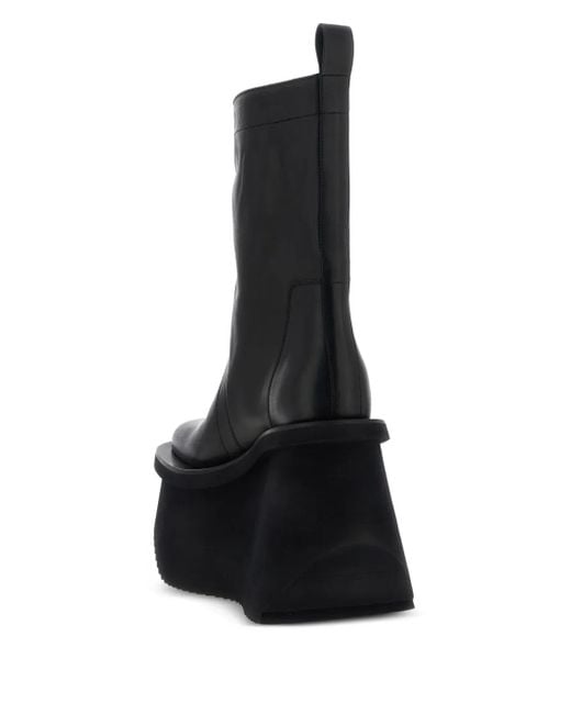 Stivali Factory Platform Con Impunture 14Mm di Rick Owens in Black da Uomo