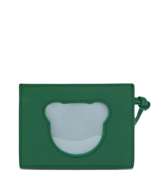 Furla Green Bear-Cutout Card Holder