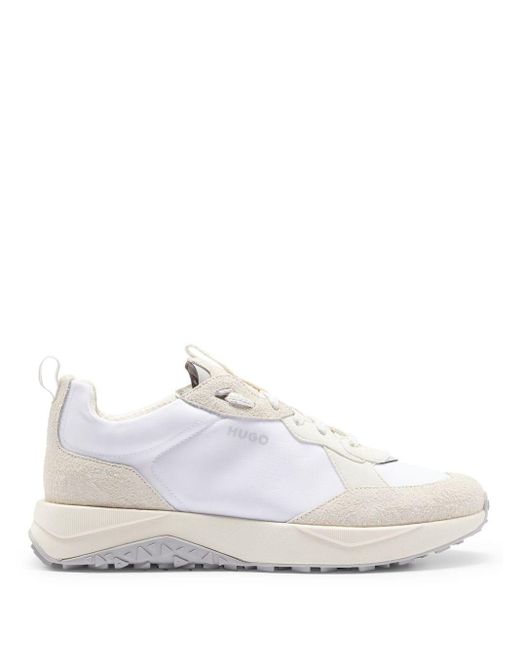 HUGO White Kane Lace-up Sneakers