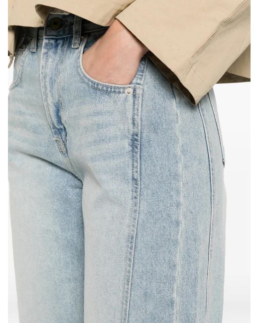 LA PISCINE Blue Banana Frayed Trousers
