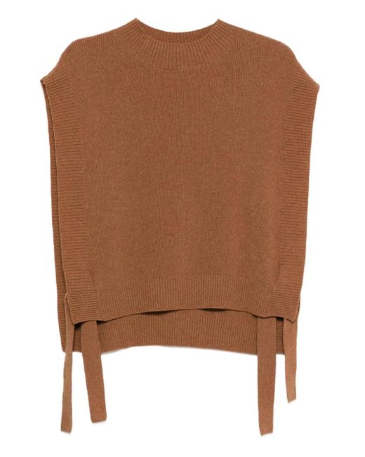 A.P.C. Brown Strap-Detail Vest