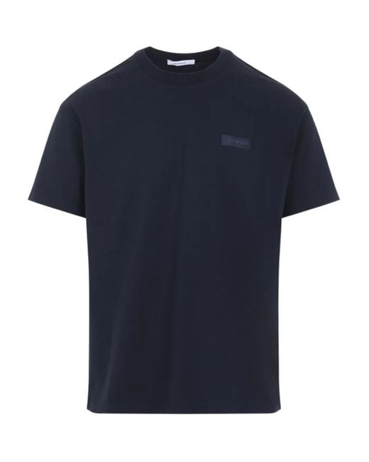 Givenchy Blue Logo-Patch T-Shirt for men