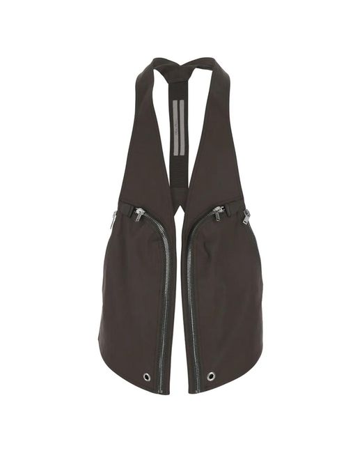 Rick Owens White Temple Bauhaus Zip-Detail Gilet for men