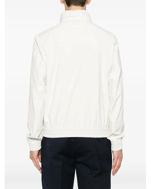 Brunello Cucinelli White Bomber Jacket for men