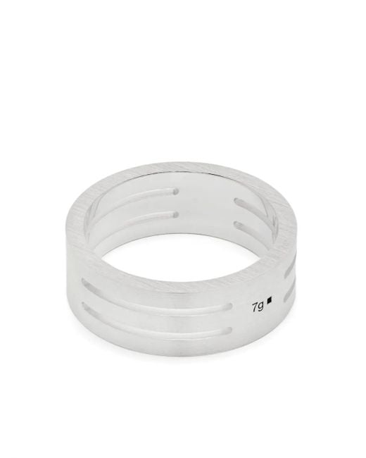 Le Gramme White La 7G Perforated Ring