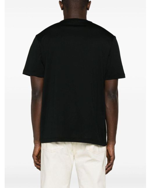 Brioni Black Crew-neck Cotton T-shirt - Men's - Cotton for men