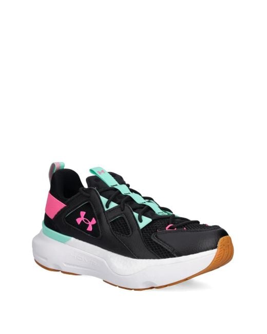 Under Armour Black Panelled-Mesh Sneakers
