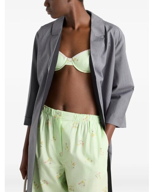 Prada Gray Single-Breasted Light Mohair Coat
