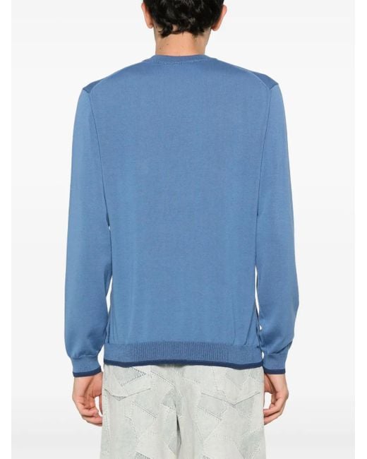 メンズ Maison Kitsuné フォックスモチーフ セーター Blue