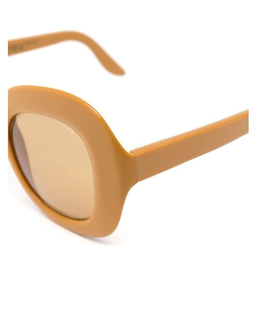 Lapima Brown Mafalda Oversize-Frame Sunglasses
