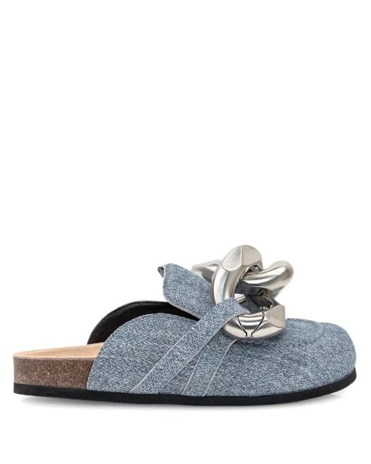 J.W. Anderson Blue Chain-Detail Mules