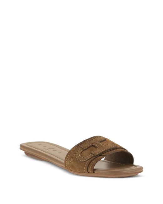 Hogan Brown H685 Suede Flat Mules