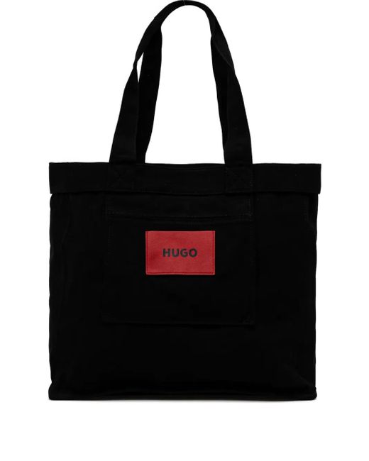 HUGO Black Canvas Tote Bag