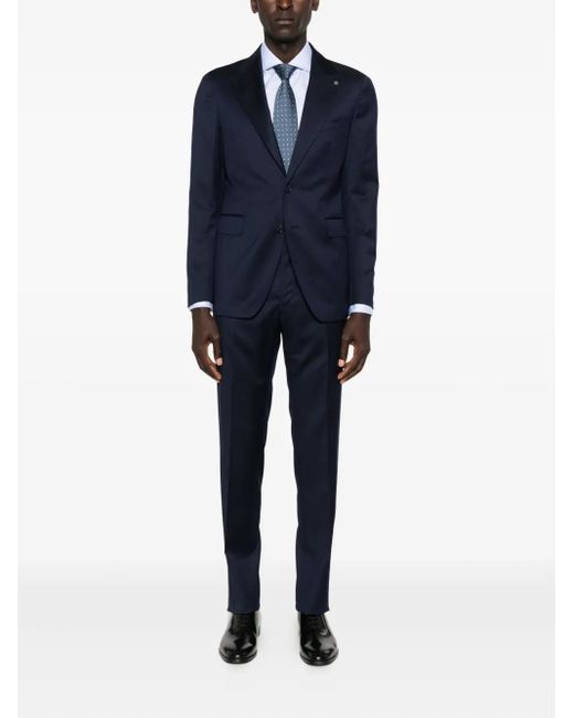 Tagliatore Blue Wool Two-Button Suit for men
