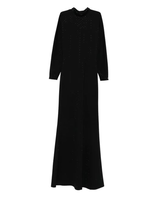 Vestido con apliques de strass Nissa de color Black