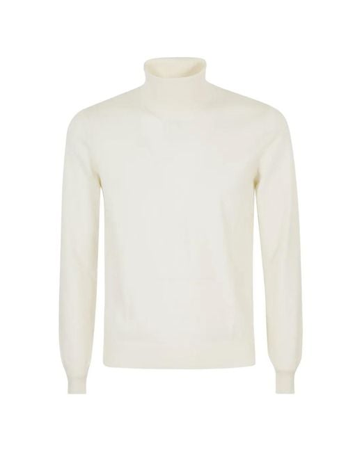 Tagliatore White Miles Roll-Neck Sweater for men