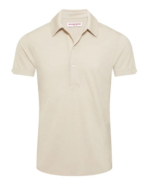 Orlebar Brown Sebastian Poloshirt aus Merino in Natural für Herren