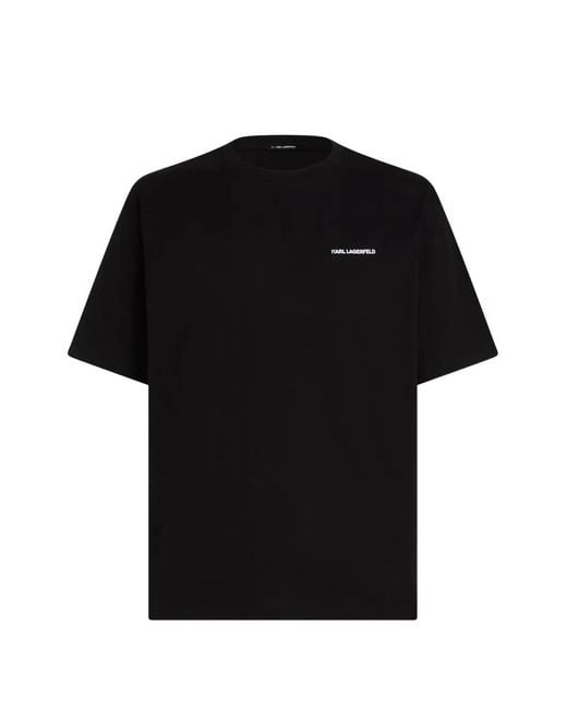Karl Lagerfeld Black Rue St-Guillaume Relaxed T-Shirt for men