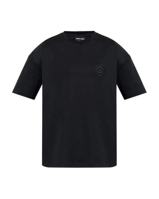 Giorgio Armani T-Shirt mit Logo-Schild in Black für Herren