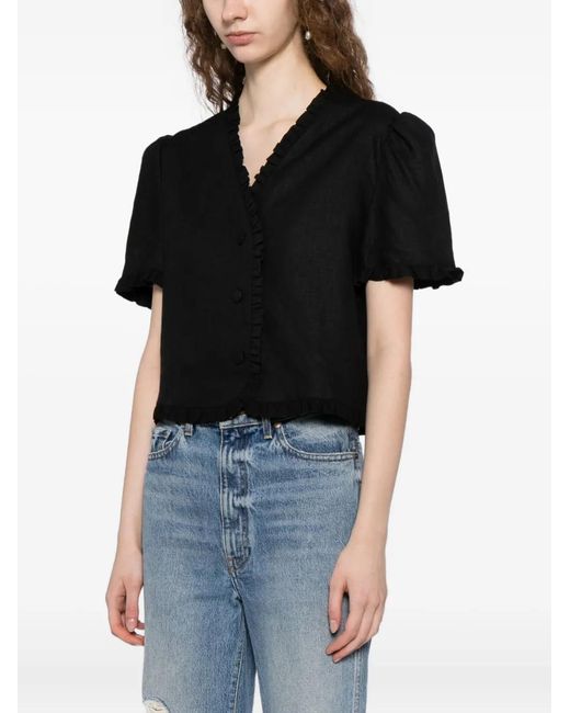 Reformation Black Bess Top