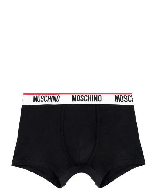 Moschino Black Logo-Waistband Briefs (Set Of Two) for men