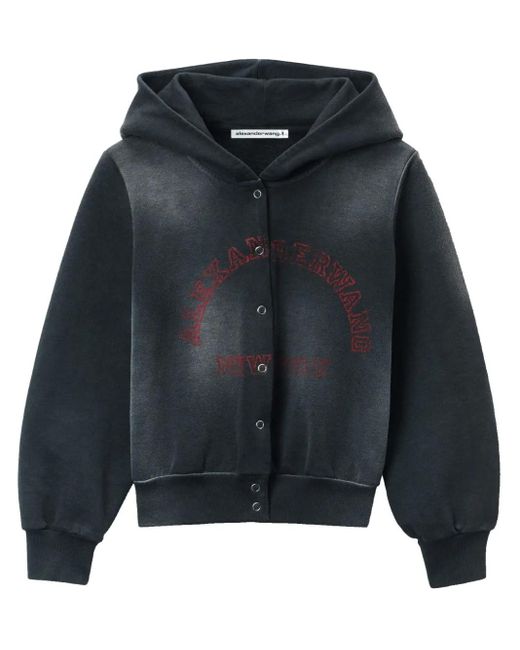 Alexander Wang ダメージ フーデッドジャケット Blue