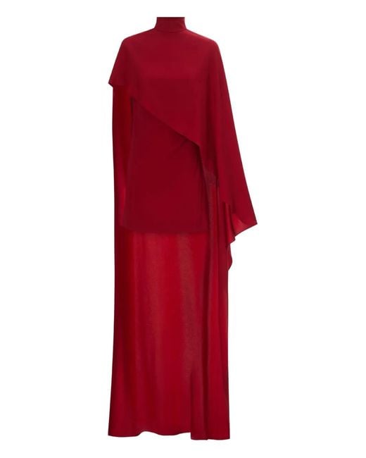 Taller Marmo Red Carrington Cape Mini Dress