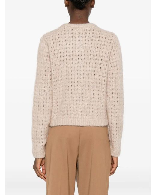 FRAME Natural Cable-Knit Cardigan