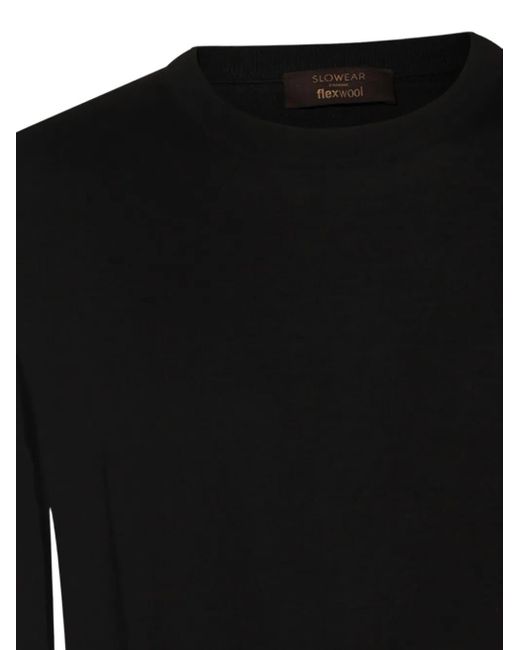 Zanone Black Crew-Neck Sweater for men